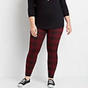 NEW Plus Size Buffalo Plaid Fleece Lined Legging